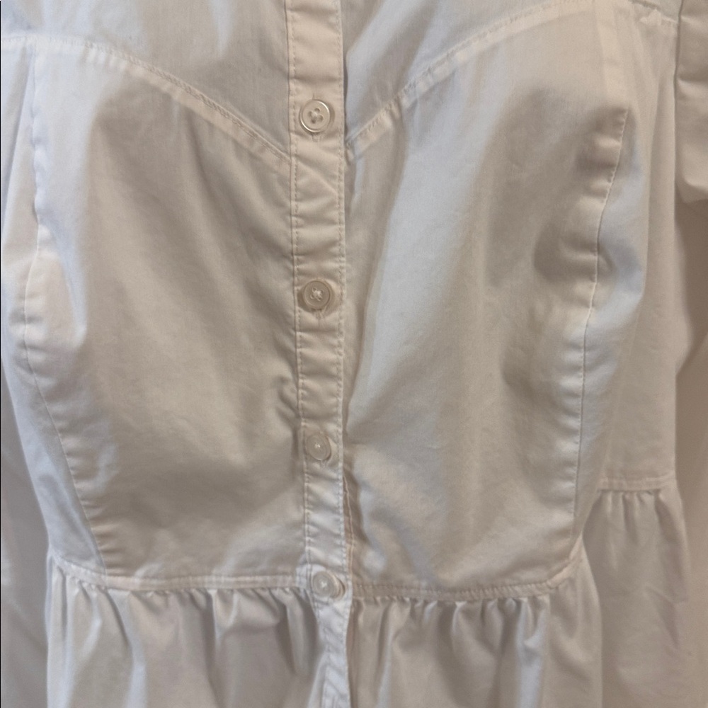 Torrid White Button-Down Shirt - Picture 4 of 12